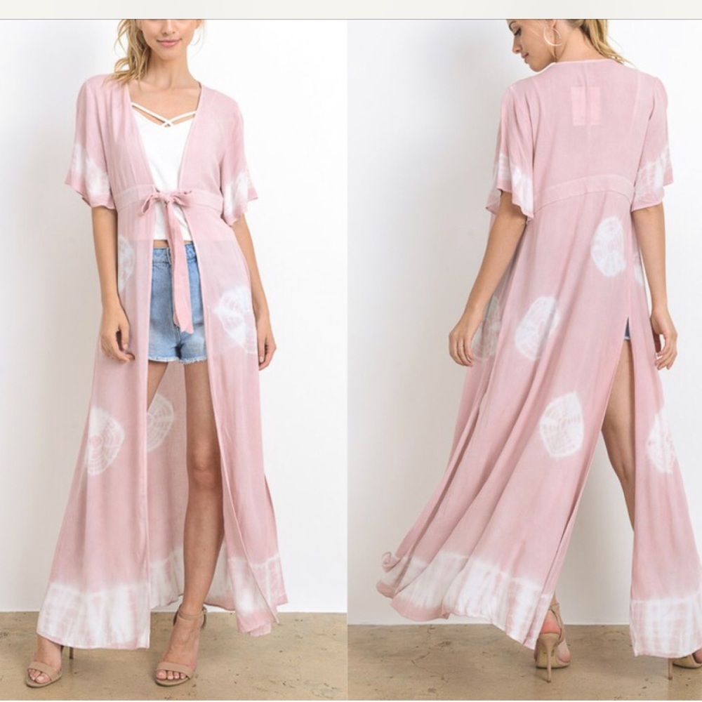 Tie dye maxi, kimono/top.